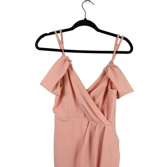 Superdown Brenda Draped Dress Peach Small - Picture 7 of 10